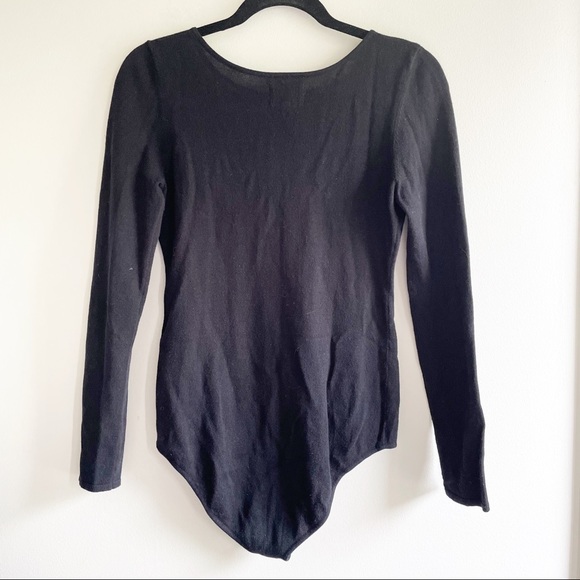 Sezane Tia Wool Blend Black Bodysuit Size Medium - Picture 5 of 10